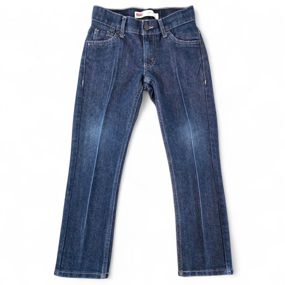 Levi’s 511 Slim Jeans Kids Boys 8 Reg W24 L22 Dark Wash Denim Adjustable Waist